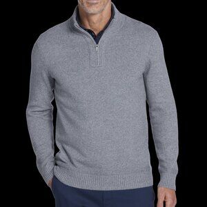BNWT Modern Fit 1/4-Zip Sweater Size XL in Grey by Joseph Abboud